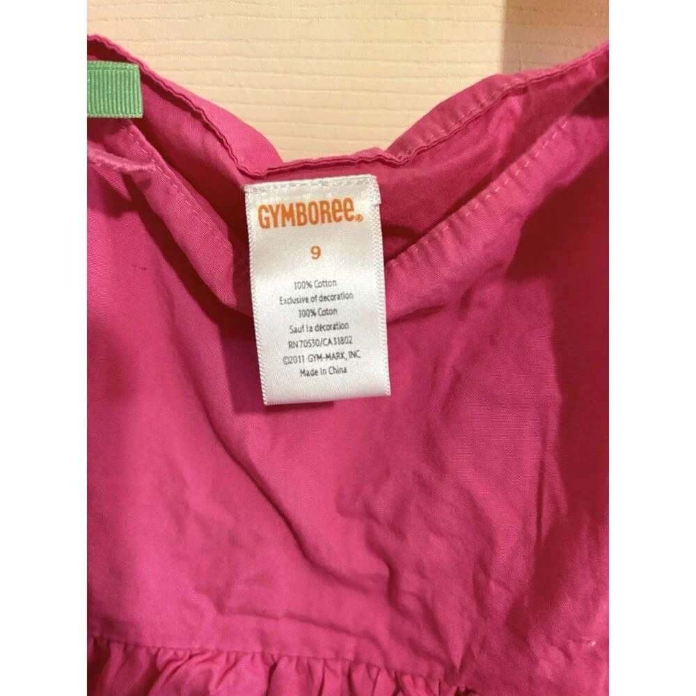 Gymboree Girls Tank Sz 9 Pink Tulip Petal Tank Top Ruffled Tier Summer Bright